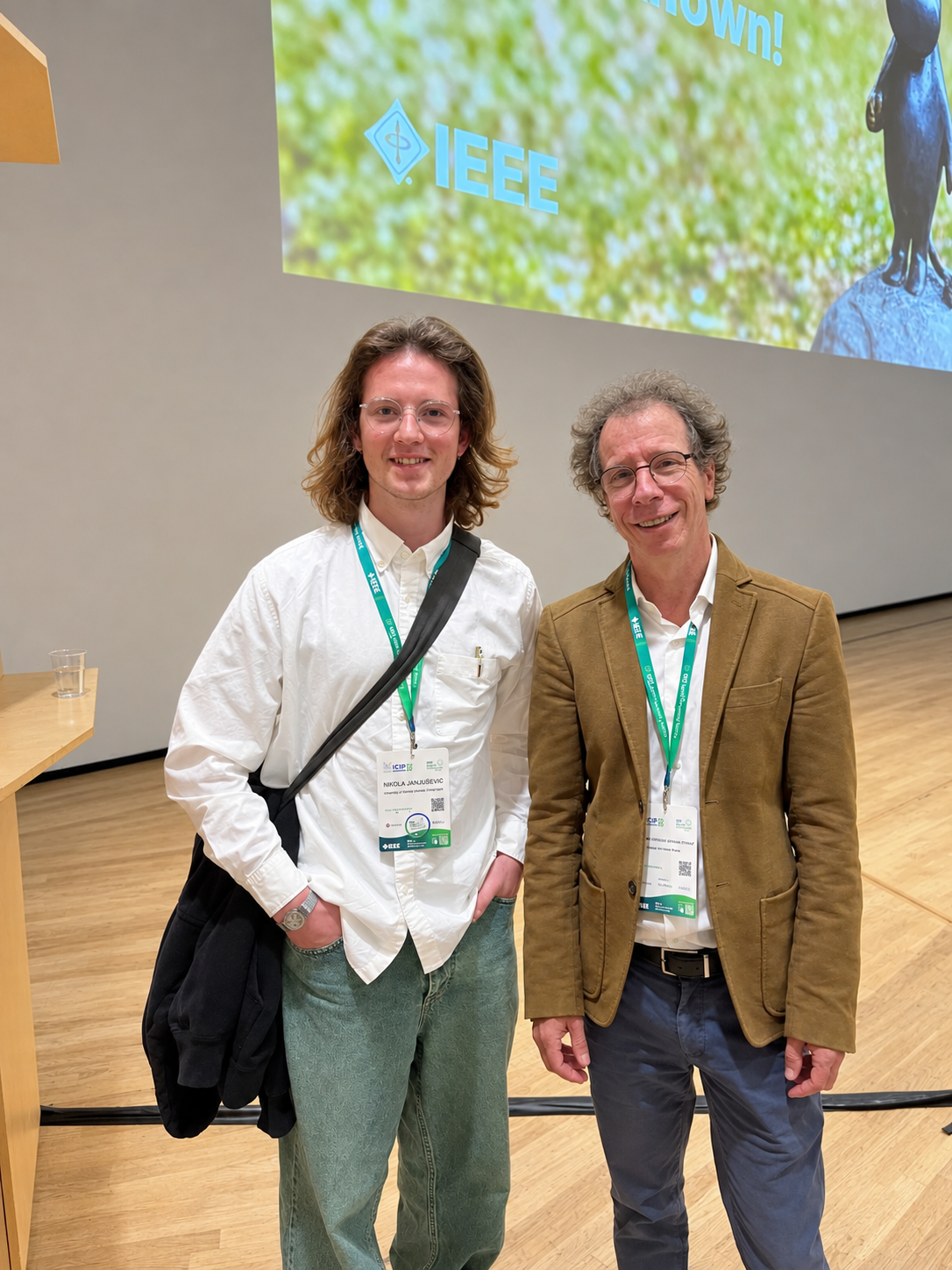 Me and Stéphane Mallat at ICIP 2026